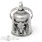 Preview: Biker-Bell Büffel mit Federschmuck Indianer Bison Skull Glücksbringer Gremlin Bell